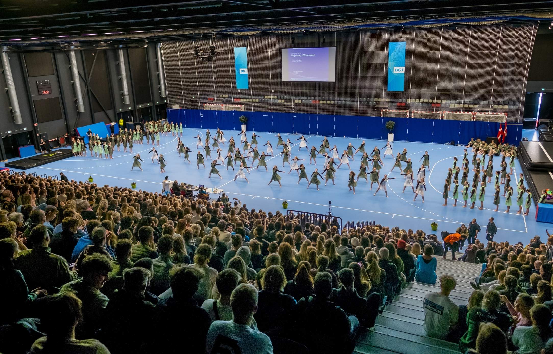 Hal D, sport, gymnastikopvisning, tribune, DGI Hal D, sport, gymnastikopvisning, tribune, DGI