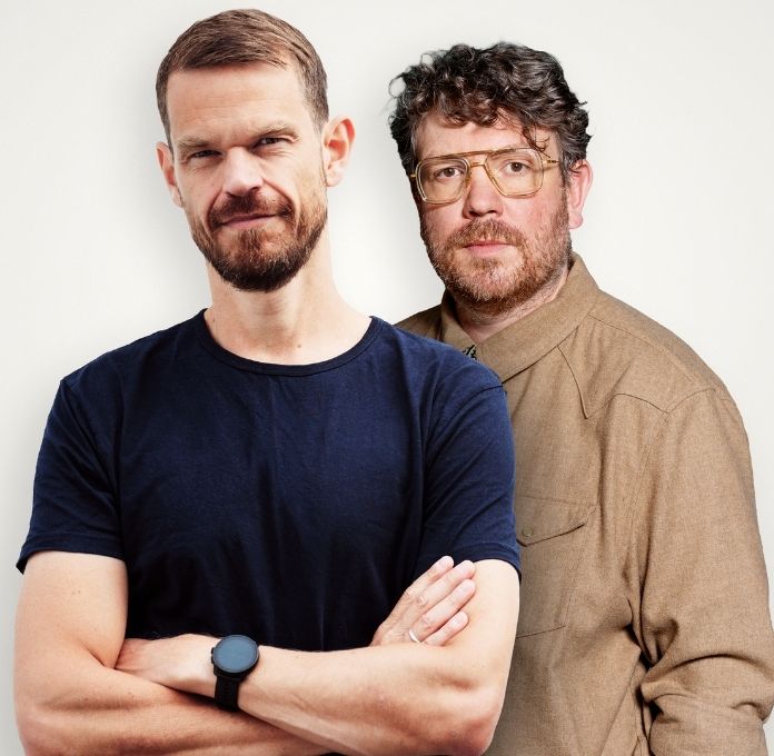 Frederik Cilius og Svend Brinkmann med showet Hvad er der NU galt? 2027.