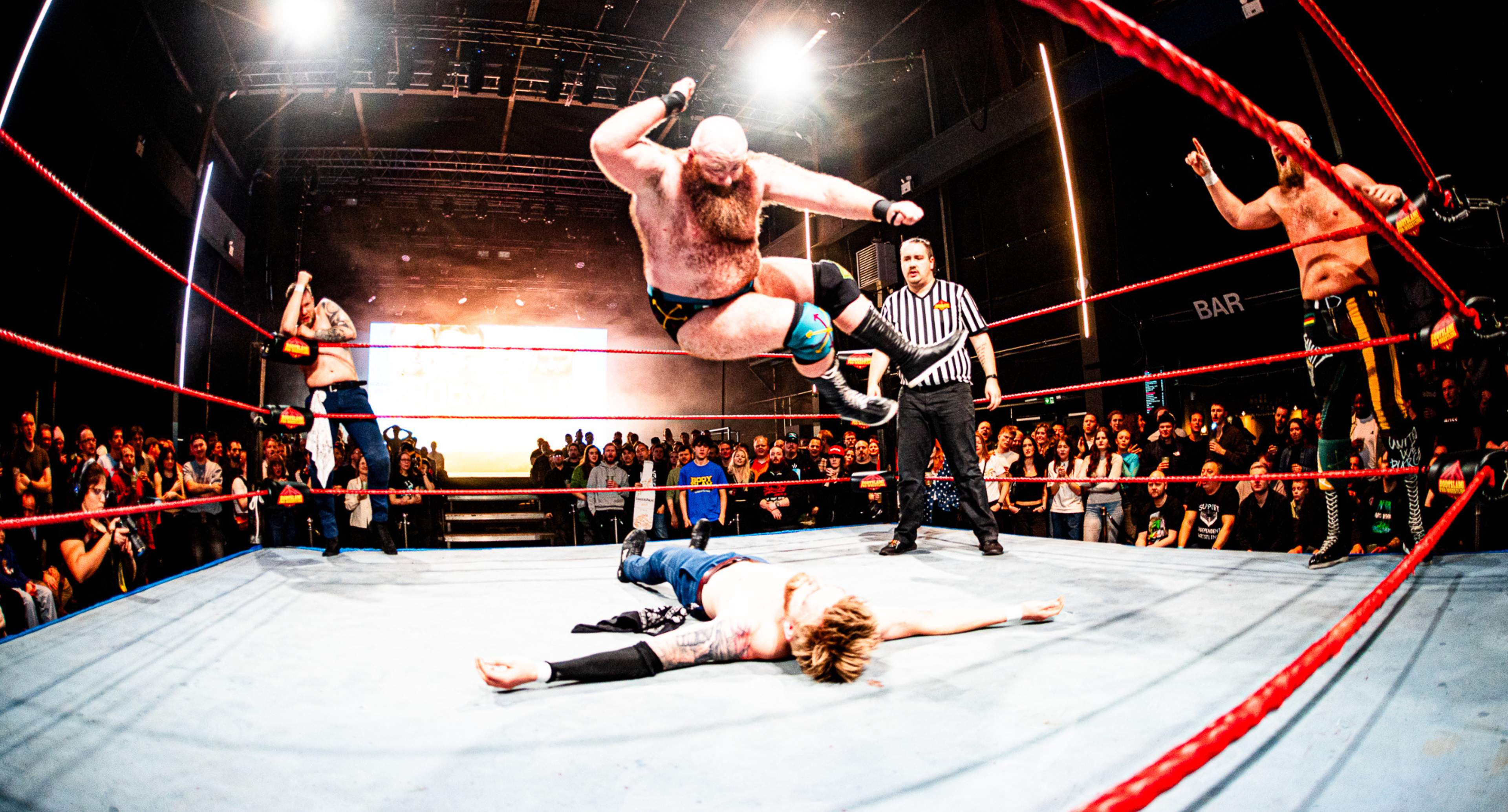 Bodyslam Wrestling I Roskilde 3840 X 2068 Px