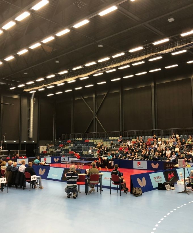 Hal D, sport, bordtennis, lille tribune Hal D, sport, bordtennis, lille tribune
