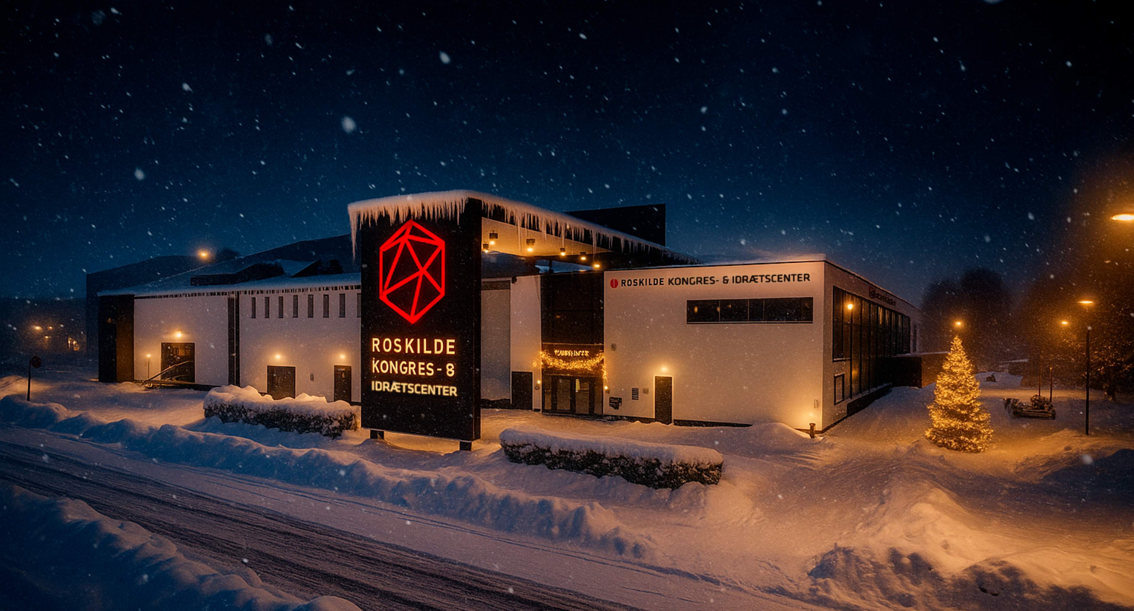 Roskilde Kongrescenter En Vinteraften 3840 X 2068 Px