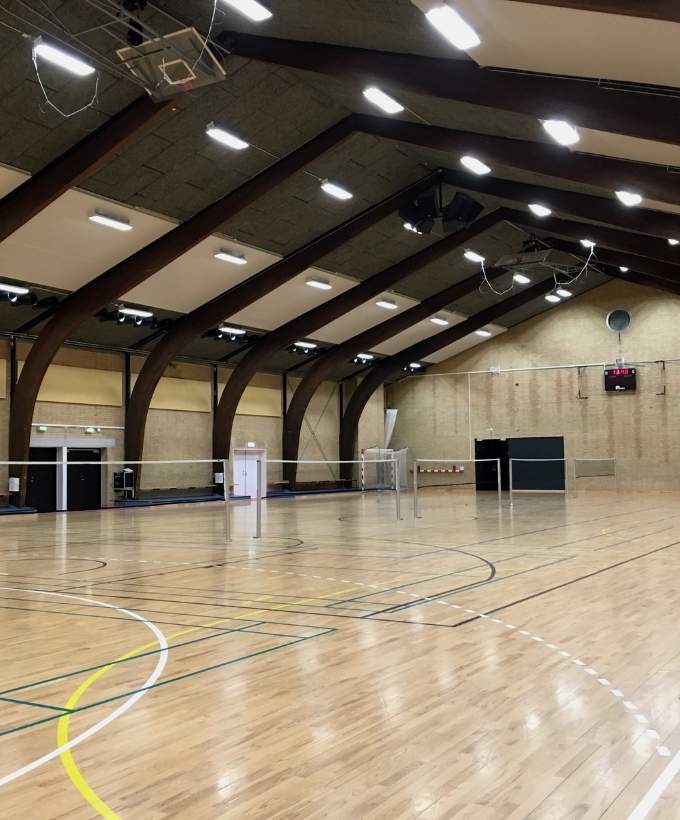 Hal B, sport, badminton, messe